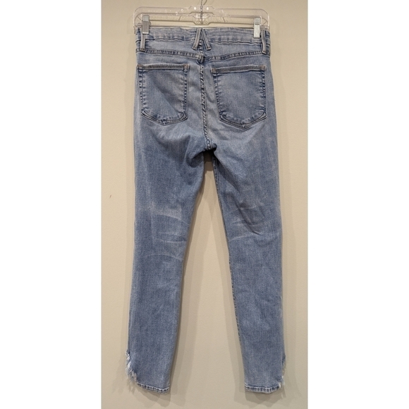 Good American Good Waist Distressed Raw Hem Jeans Size 4 - Picture 3 of 9